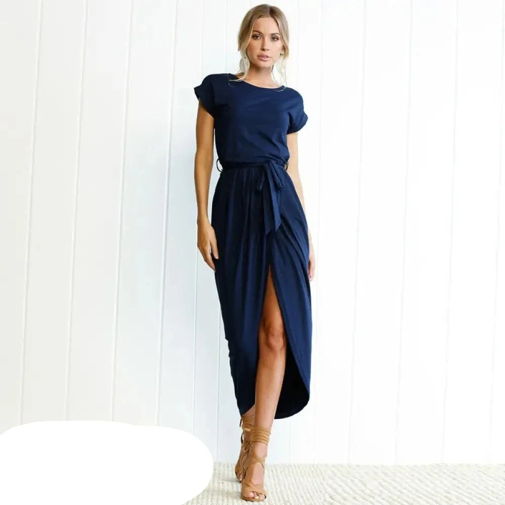 Zephyrine | Marineblaues Sommerkleid