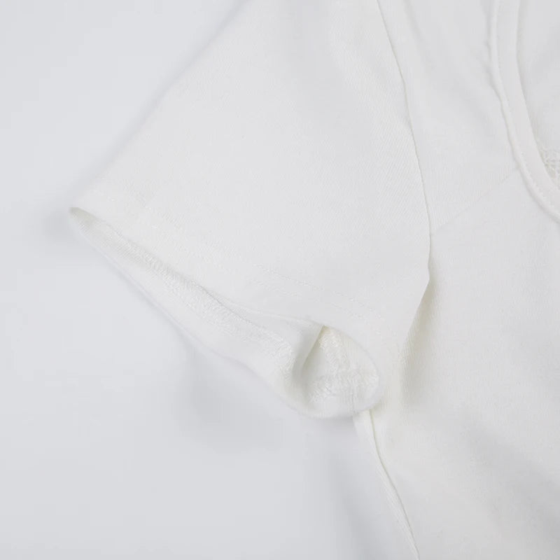 Shayi | Top mit Spitzenbesatz, eckigem Ausschnitt und Kordelzug