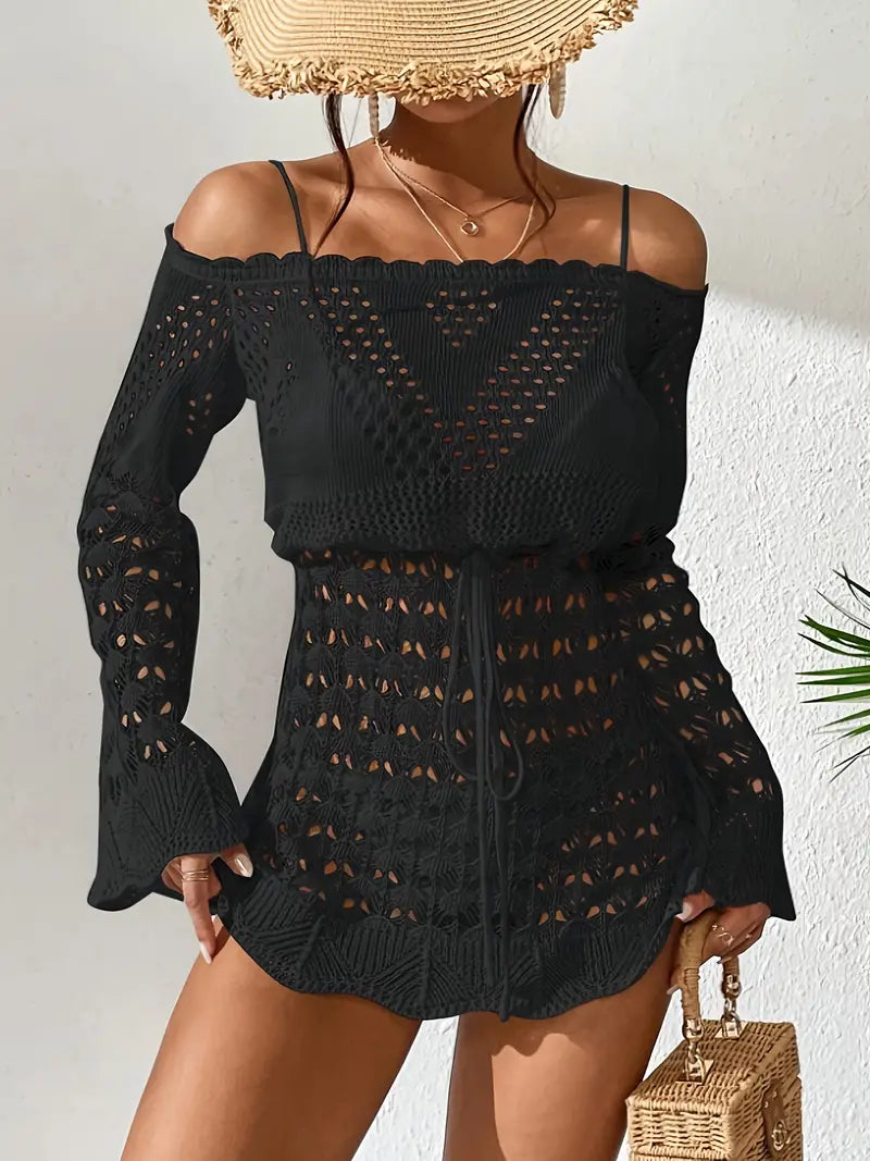 Jolene | Strandmode ausgestelltes Minikleid mit eng anliegender Taille