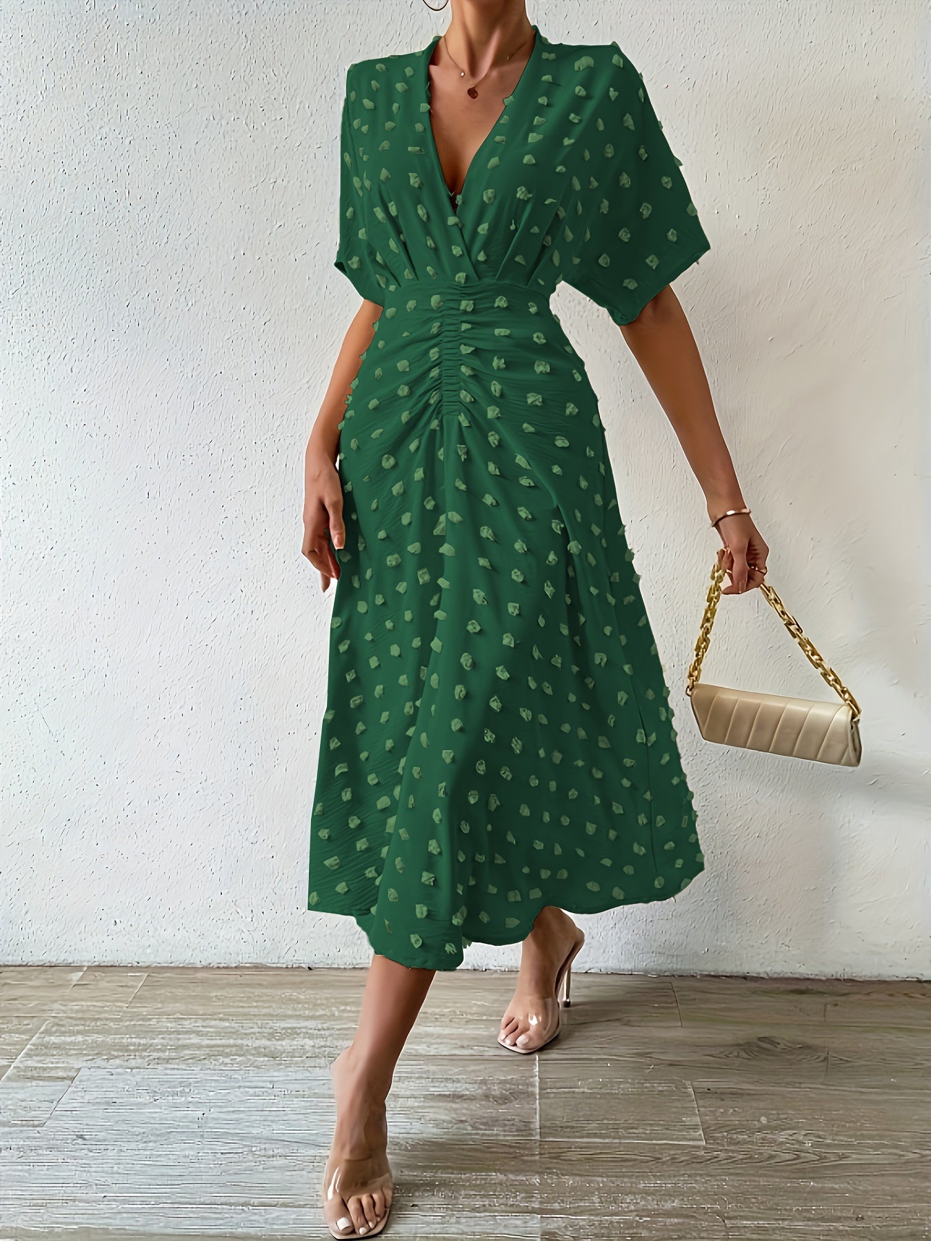 Joellyn | Rüschendetail Midi-Kleid