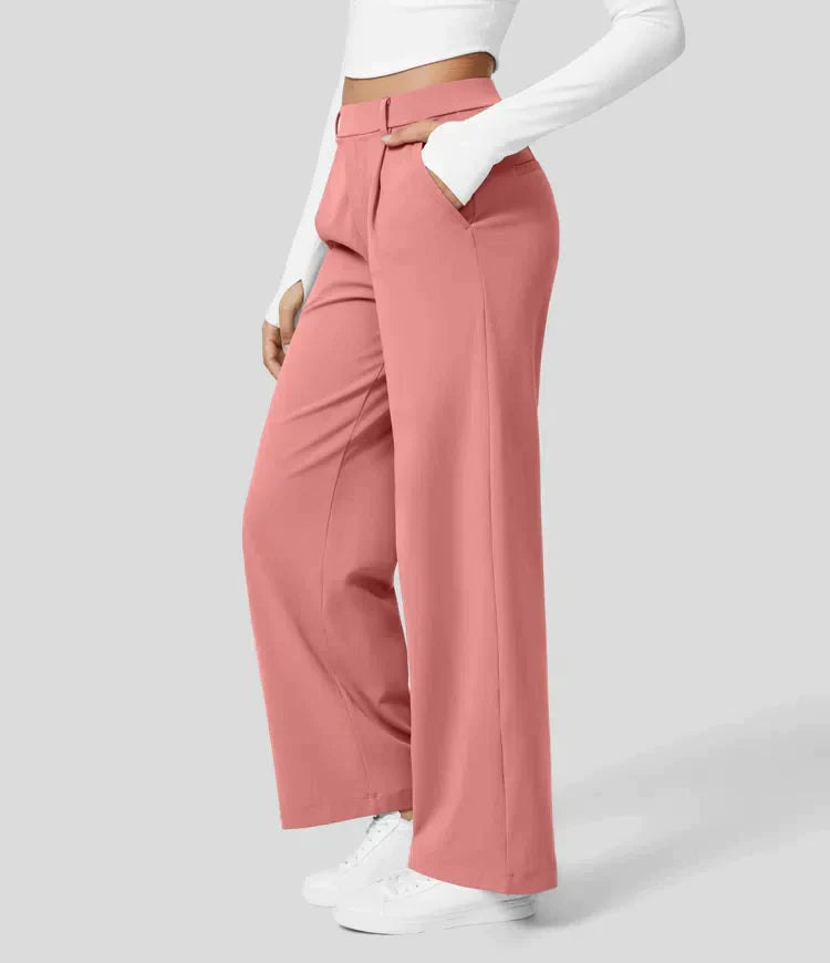 Sauzy | Hochtaillierte Stretch-Hose mit geradem Bein
