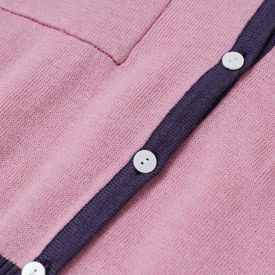 Ivie | Vest mit Farbblöcken, kontrastierenden Paspeln und Knopfverschluss