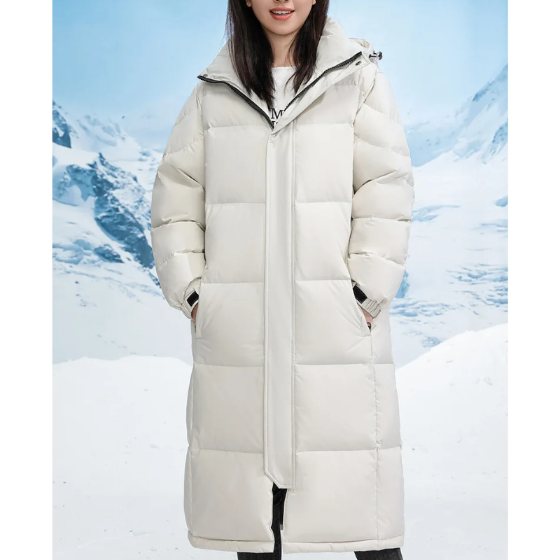 Hadrien | Langer Herrenmantel, leicht, winddicht und wattiert, mit Kapuze