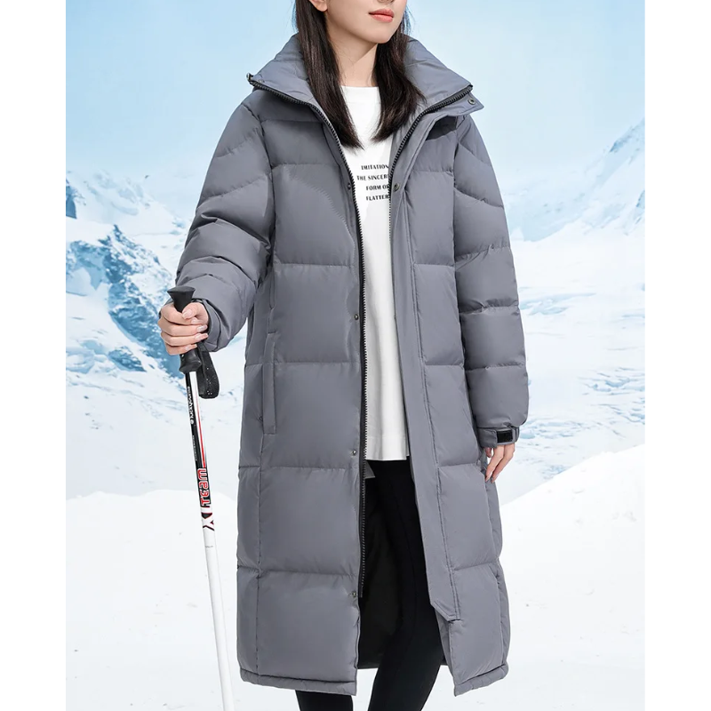 Hadrien | Langer Herrenmantel, leicht, winddicht und wattiert, mit Kapuze