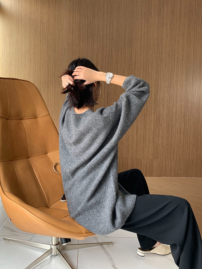 Vesna | Kaschmir-Strickpullover mit V-Ausschnitt