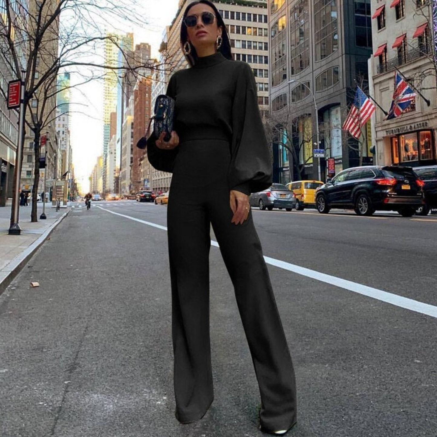 Mellow | Eleganter Jumpsuit mit Halbem Kragen
