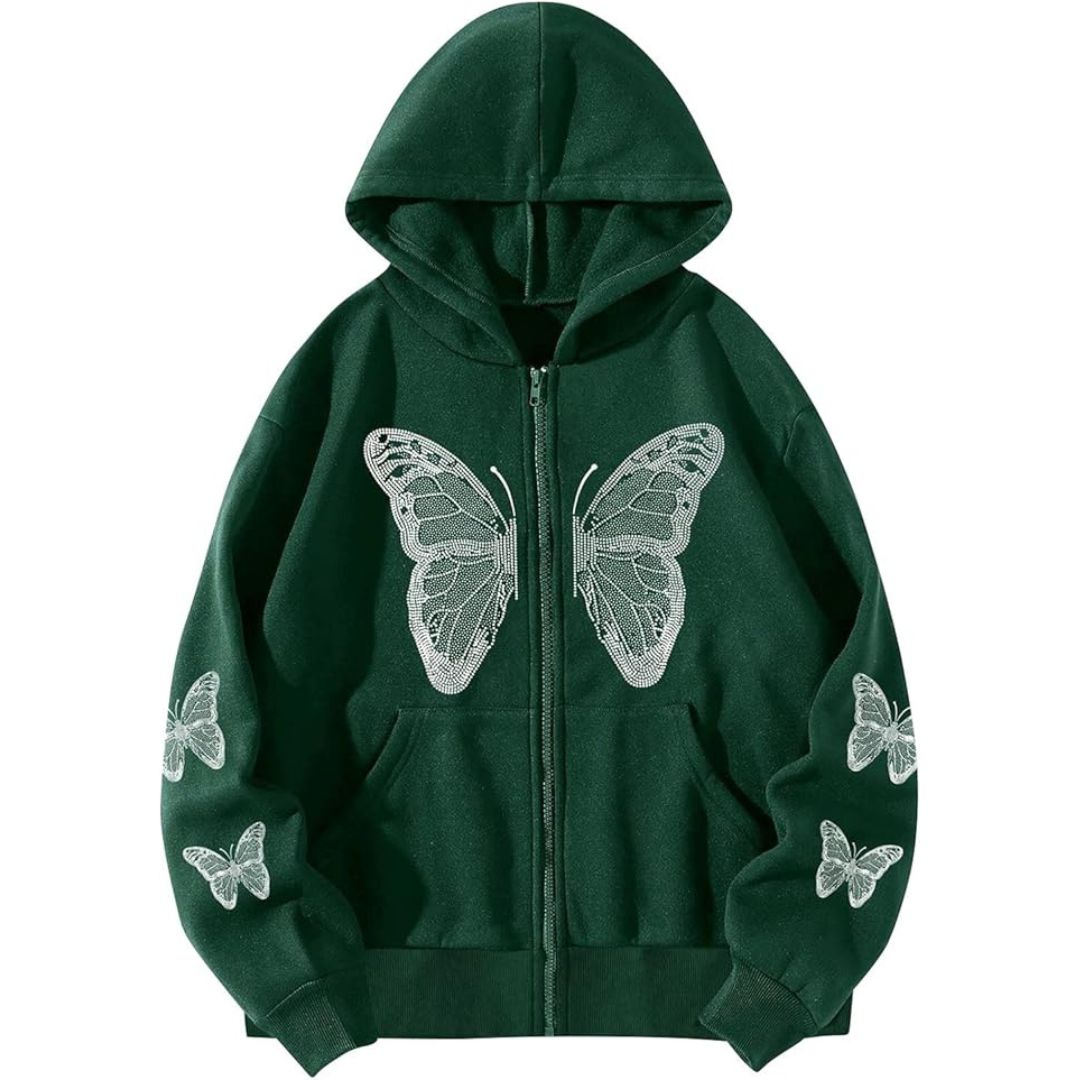 Oli | Jacke mit Kapuze und Schmetterlingsdruck