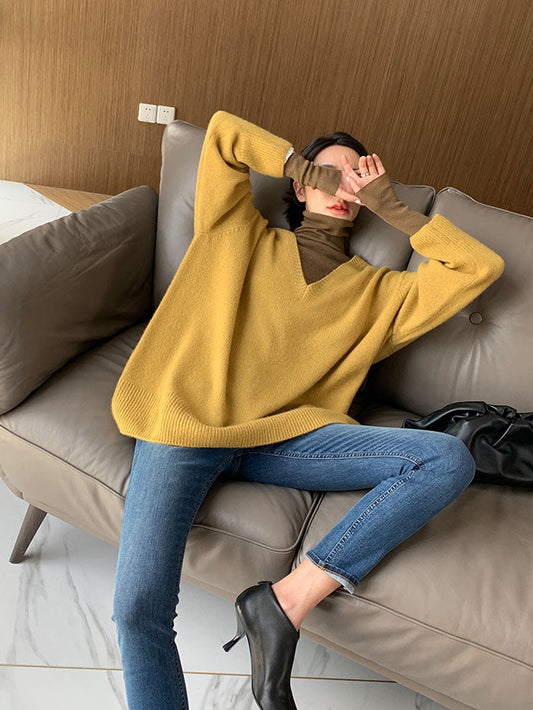 Vesna | Kaschmir-Strickpullover mit V-Ausschnitt