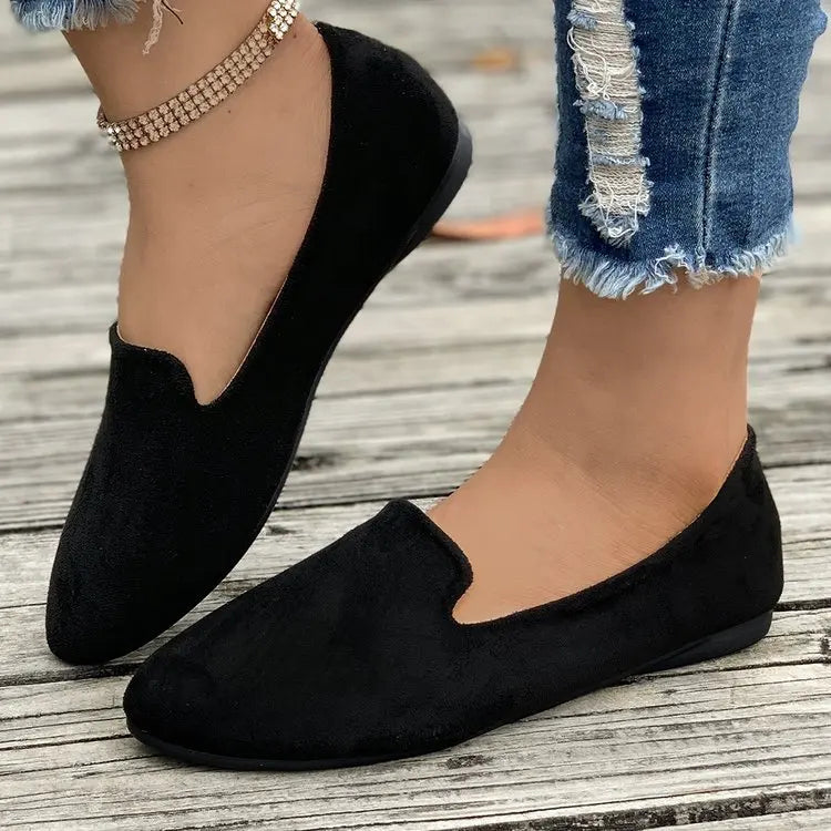 Pax | Bequeme Slip-On Flache Schuhe mit Spitzem Zehenbereich