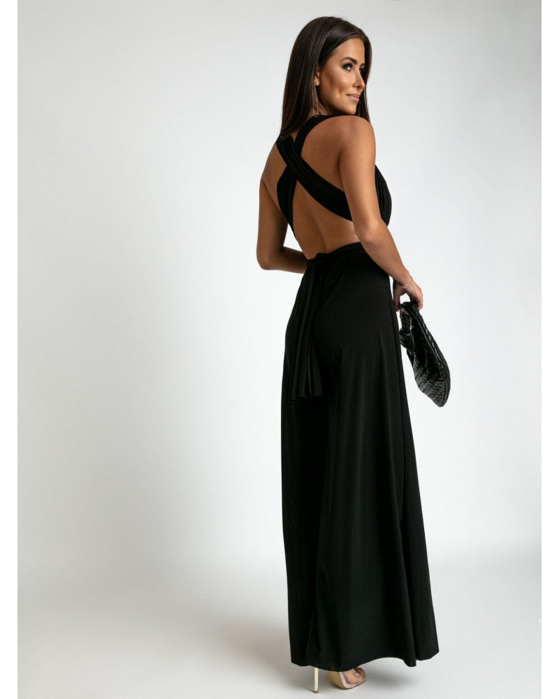 Rearose | Ärmelloser Jumpsuit mit V-Ausschnitt