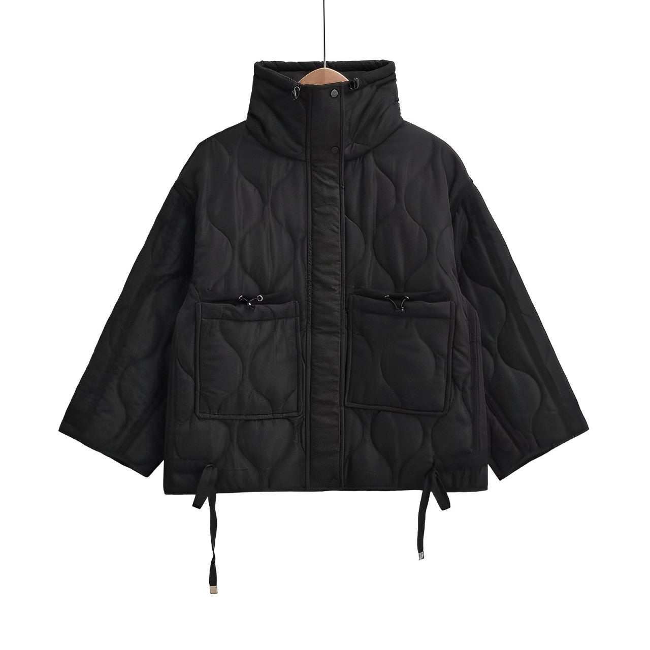 Talina | Stehkragenjacke aus Baumwolle mit Weiten Ärmel