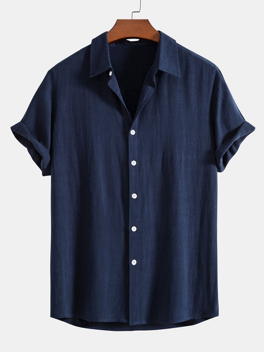 Reychelle | Style Sommer Leinen Kurzärmliges Polo Hemd für Herren