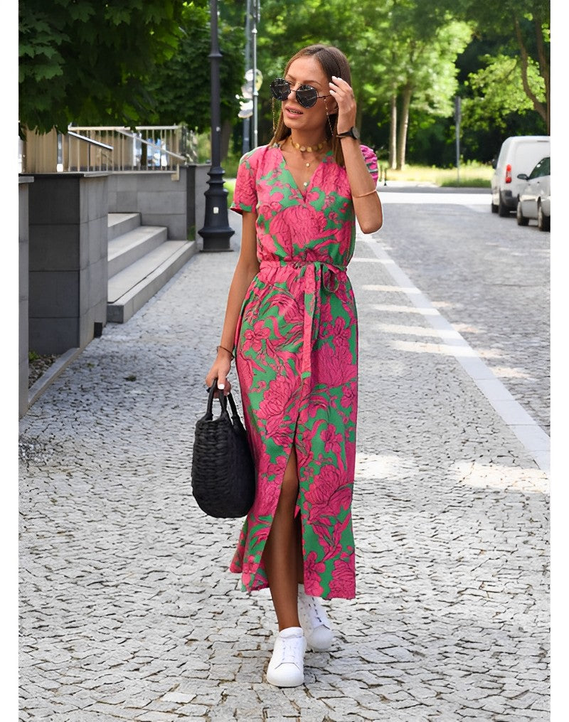 Sabina | Kleid mit Blumendruck Frühling/Sommer