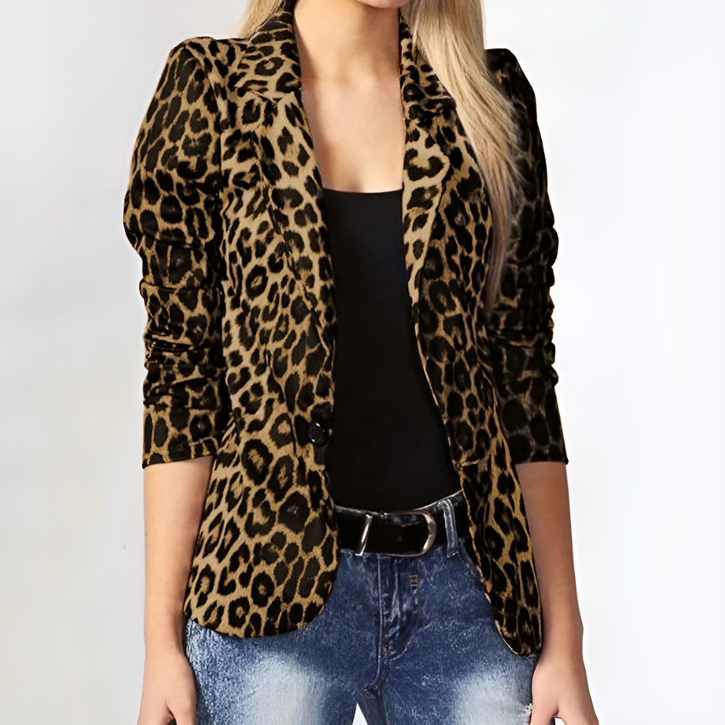 Nevaeh | Blazer mit Animal-Print und Reverskragen
