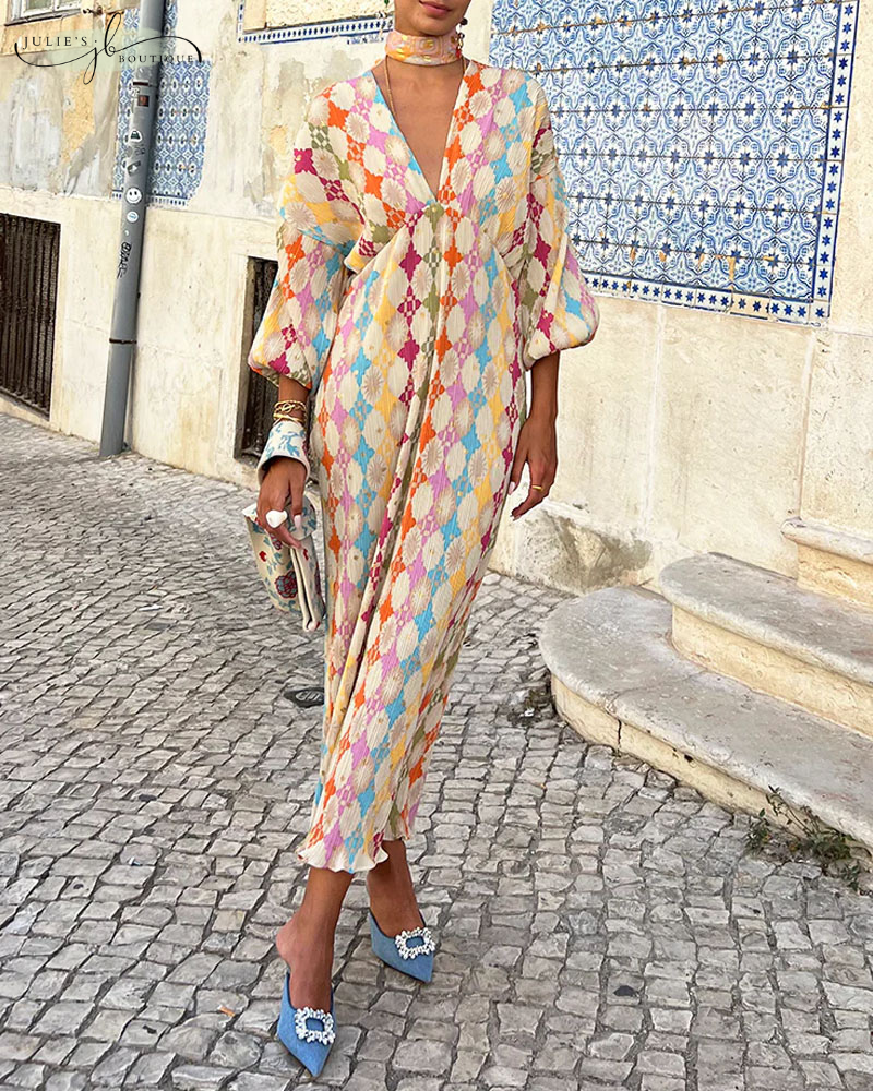 Noemi | ELEGANTES KLEID MIT LATERNENÄRMELN