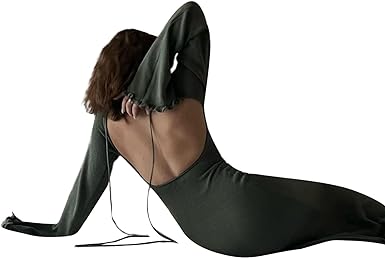 Davida | Rückenfreies Maxi-Strickkleid