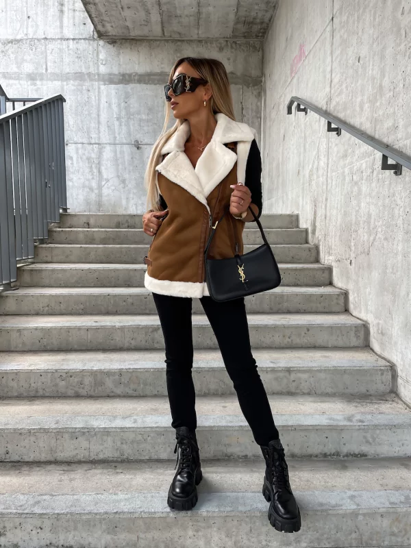 Farie | Ärmelloser Wollmantel