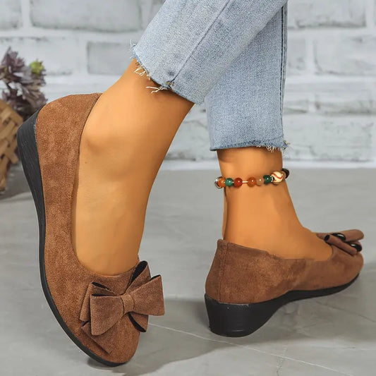 Kelsey  | Bowknot Dekor Keilabsatz Schuhe