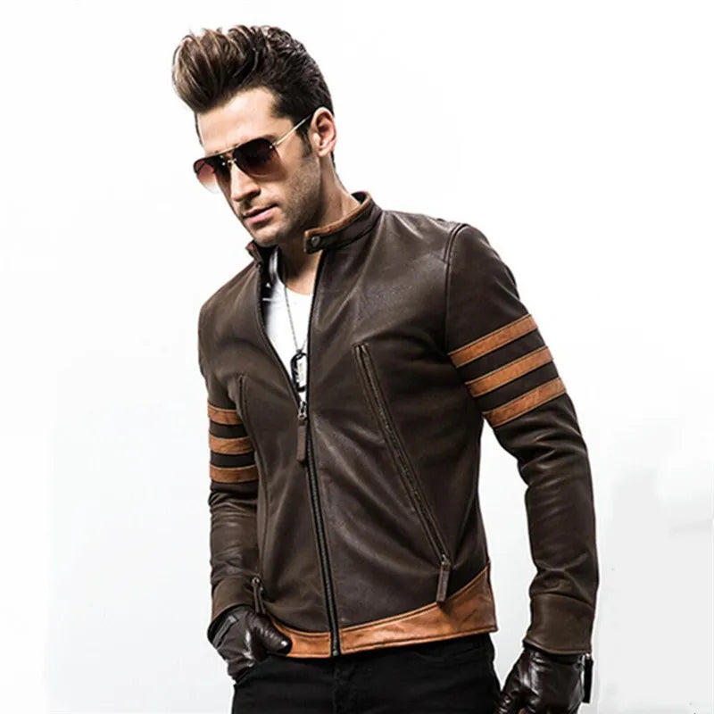 Felixus | Klassische Herren-Lederjacke im zeitlosen Wolverine-Stil