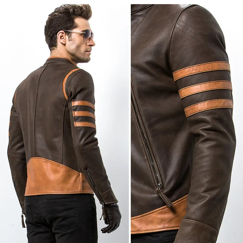 Felixus | Klassische Herren-Lederjacke im zeitlosen Wolverine-Stil