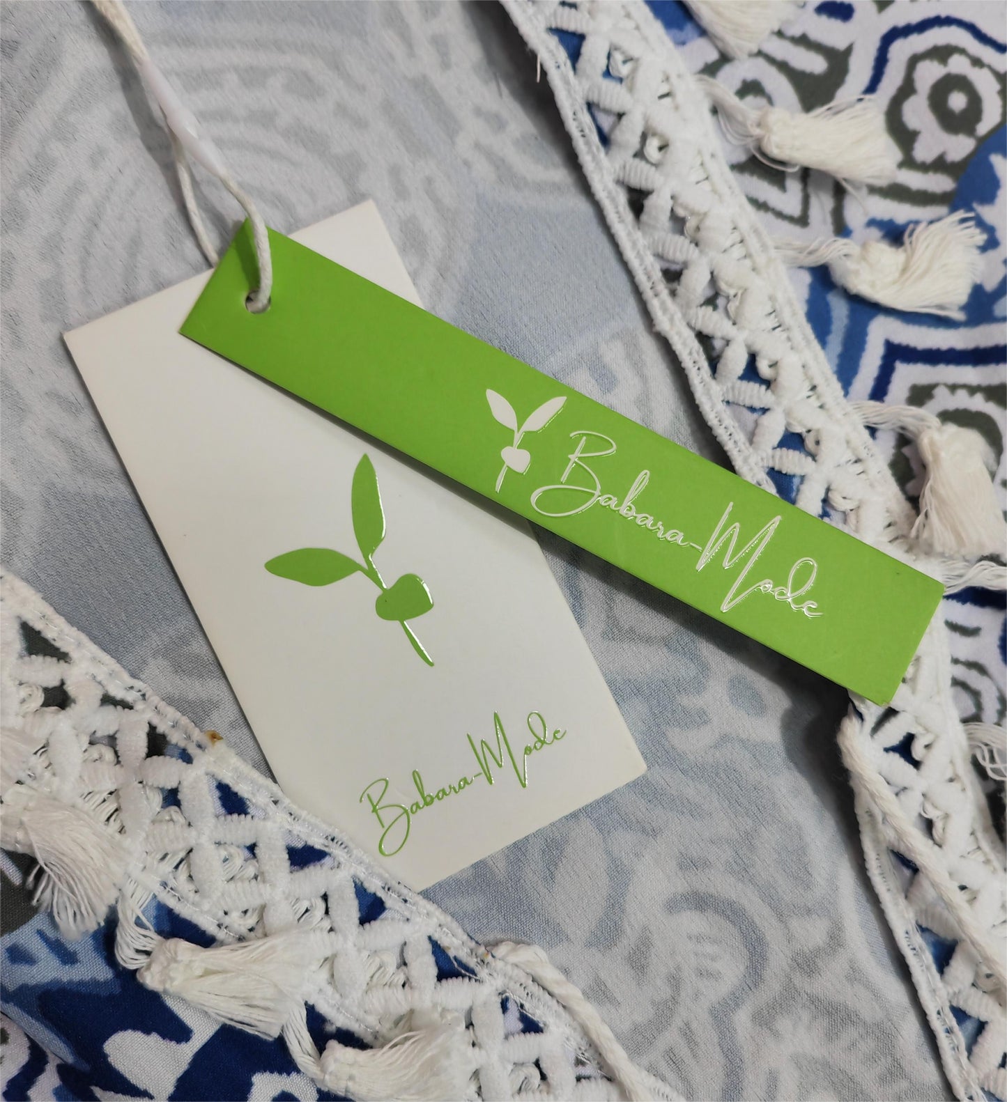 Merryl | Bohemian Minikleid mit Quasten und Kordelzug