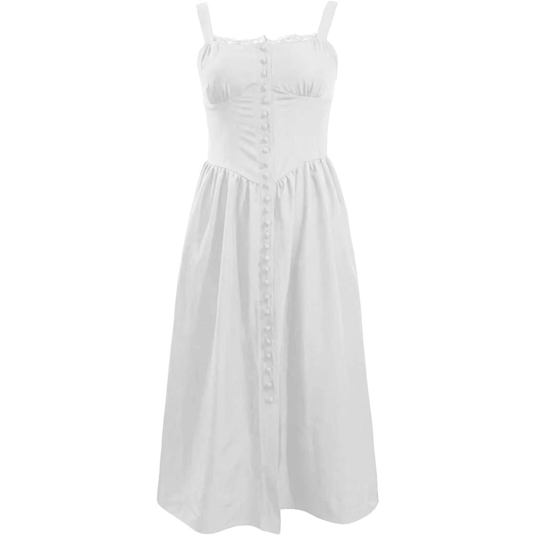 Eya | Schwarzes Midi-Sommerkleid