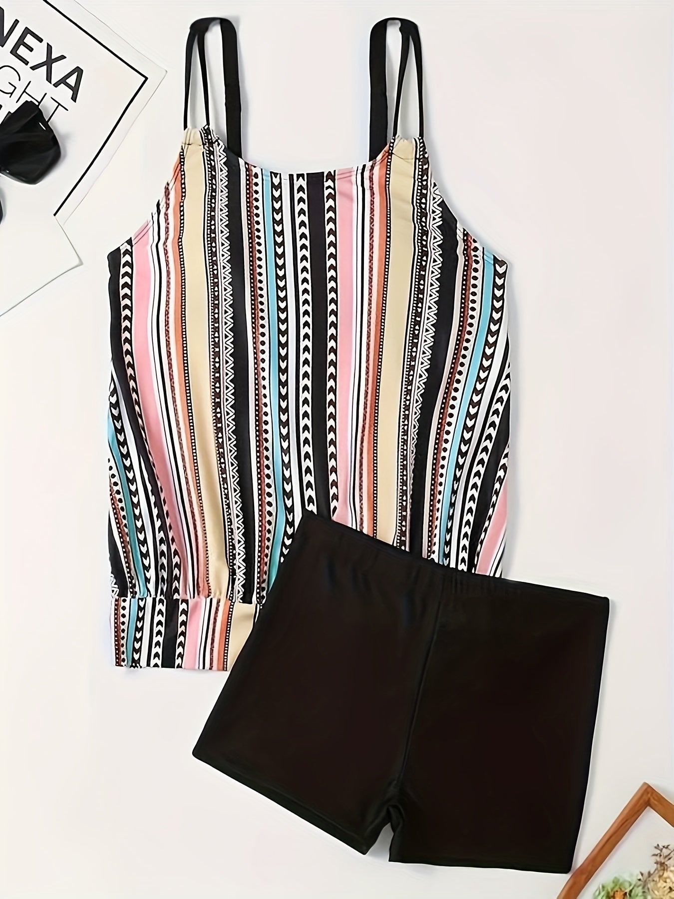 Gwyneth | Buntes Muster Tankini Top