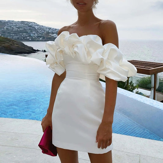 Daxton | Schulterfreies Kleid mit Rüschen