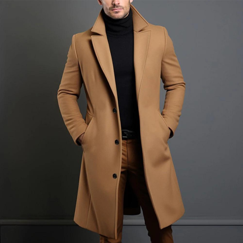 Lyriael | Langer Herren Trenchcoat für den Frühling