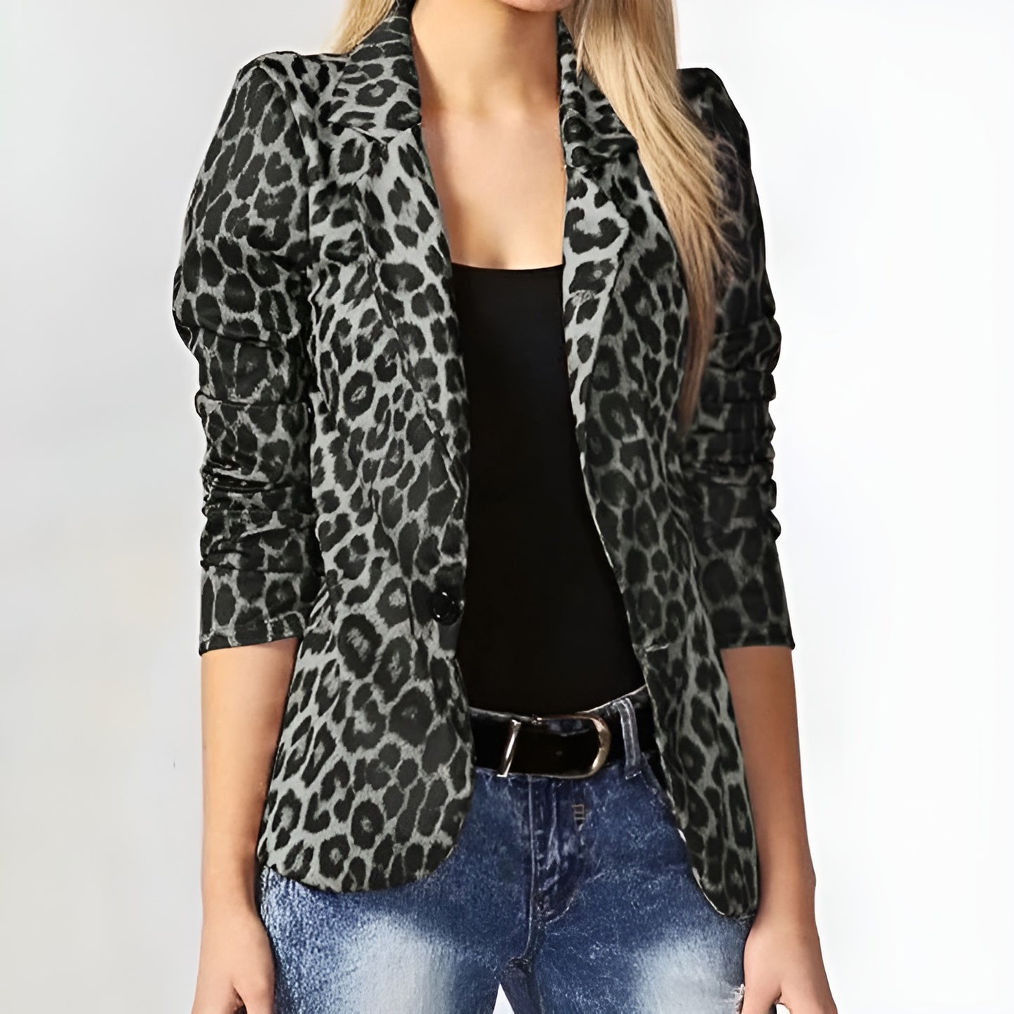 Nevaeh | Blazer mit Animal-Print und Reverskragen