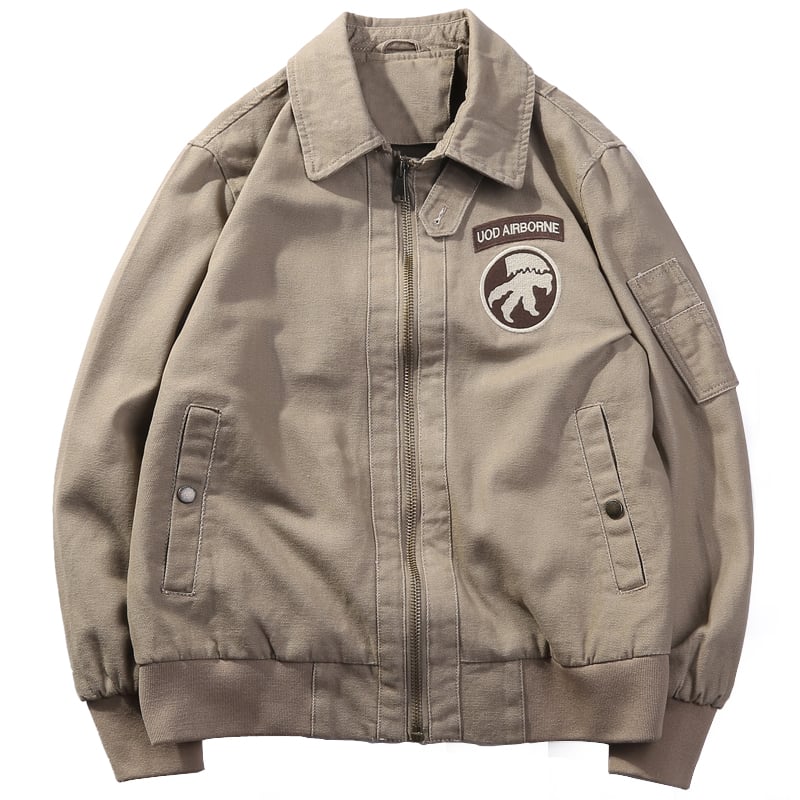 Rent | Herren Retro-Bomberjacke im Anzugstil, locker geschnitten