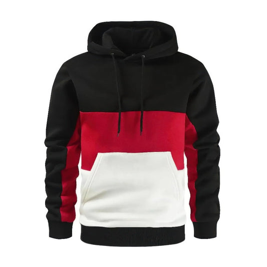 Teri | Herren Freizeit Fleece Patchwork Hoodie