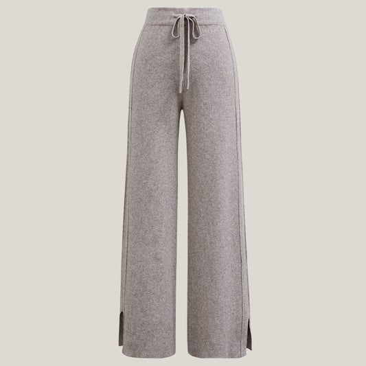 Kim | Komfortable, gestrickte Hose mit weitem Bein und Kordelzug