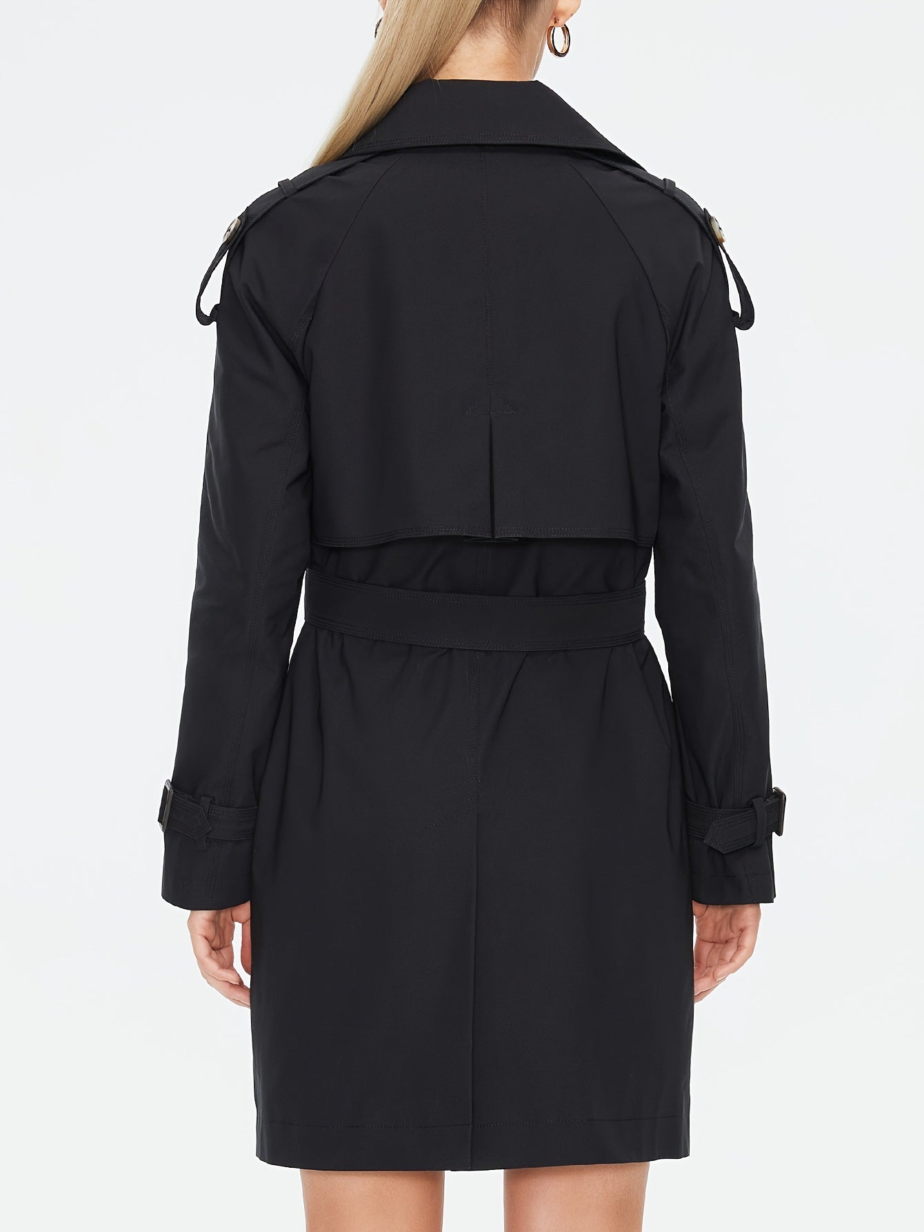 Gracii | Doppelreihiger Damen-Trenchcoat mit verstellbarem Gürtel und Epauletten