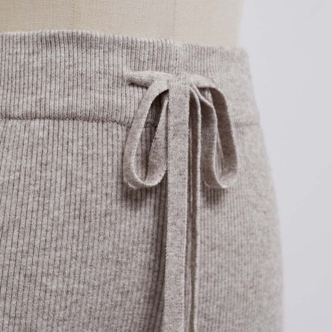 Kim | Komfortable, gestrickte Hose mit weitem Bein und Kordelzug