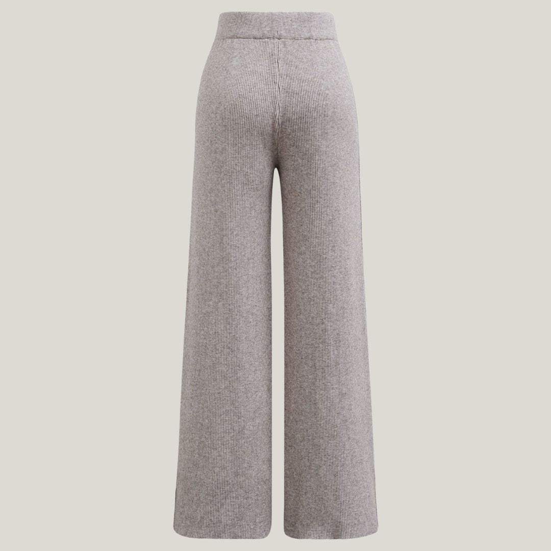 Kim | Komfortable, gestrickte Hose mit weitem Bein und Kordelzug