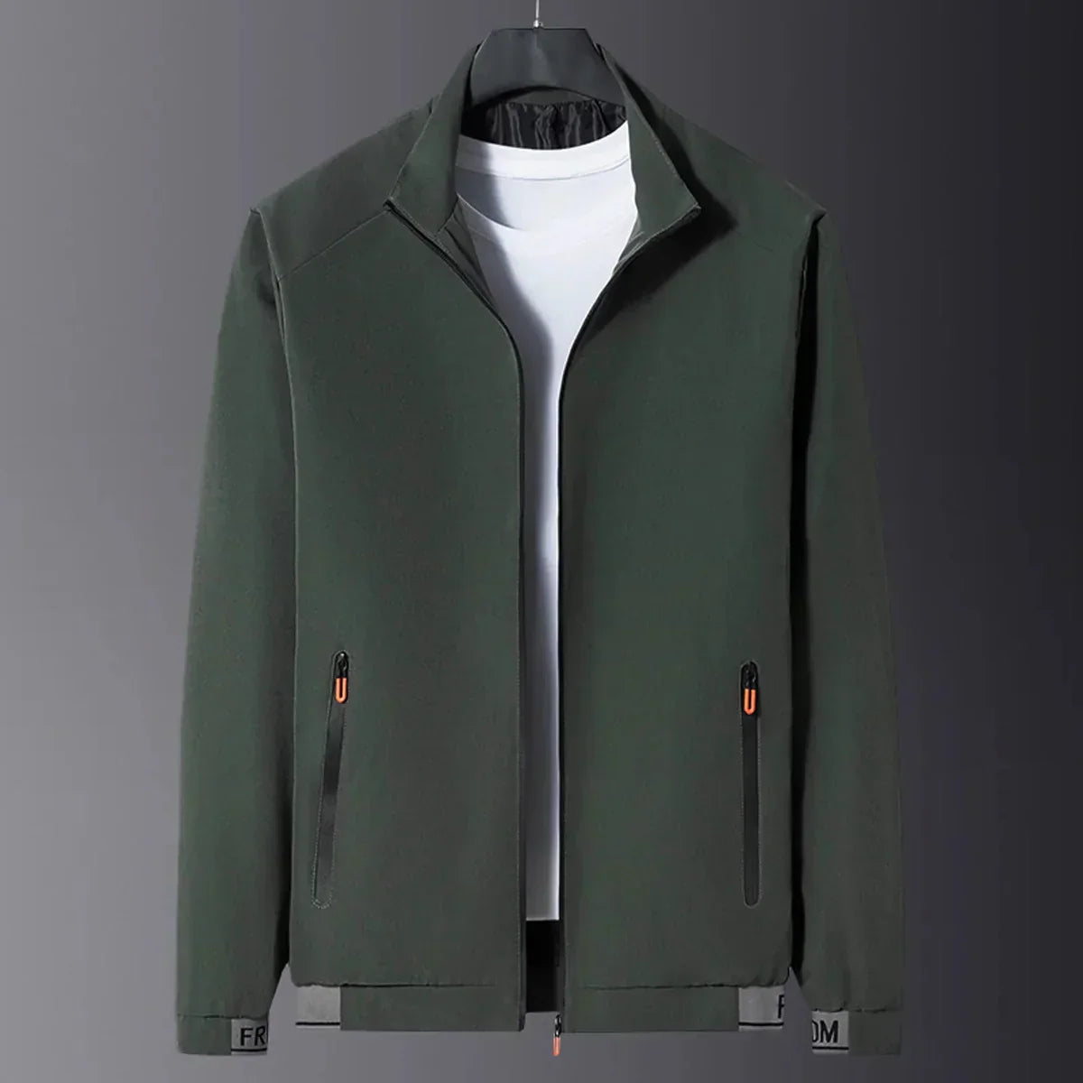 Matio | Winddichte schwarze Herren-Zwischenjacke mit Stehkragen