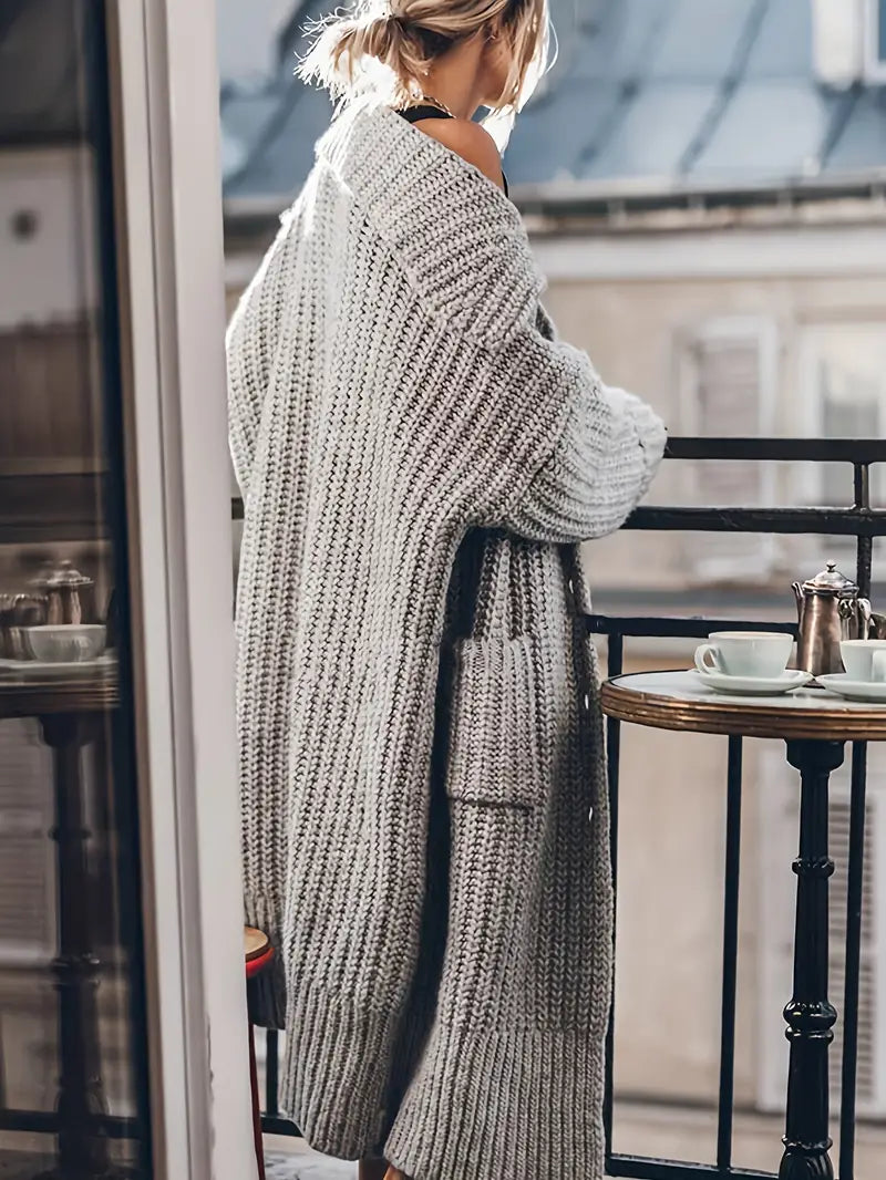 Franz | Frauen Kaschmir-Mix Strickjacke – Weich, Rippstruktur, Einfarbig