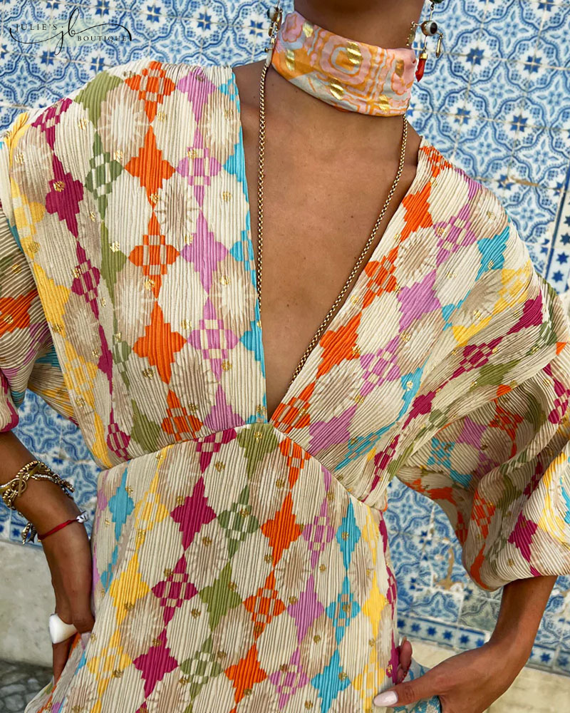 Noemi | ELEGANTES KLEID MIT LATERNENÄRMELN