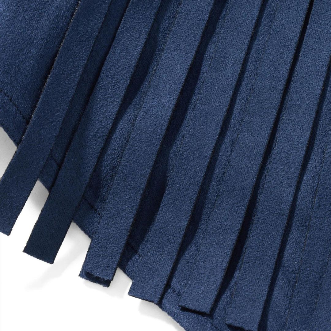 Clarise | Suede-Weste mit Fransen und Knopfdetail