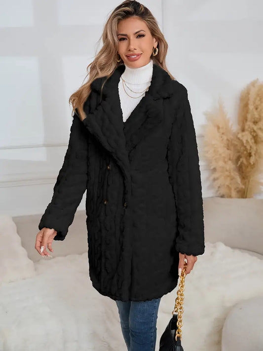 Ece | Kuschelige Fleece-gefütterte Winterjacke für Damen - Zweireihig, Langarm
