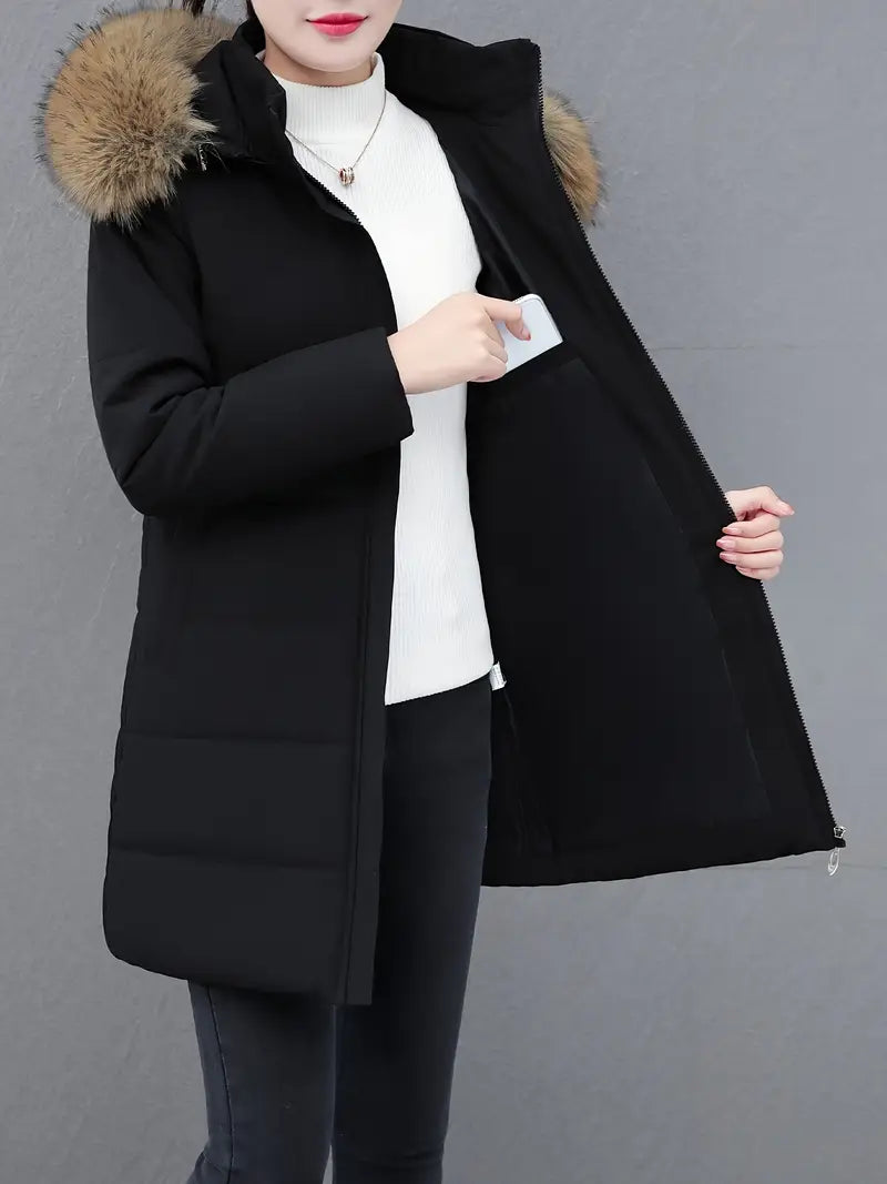 Furie | Damen Winterjacke – Gefüttert, mittellang, langarm, Polyester