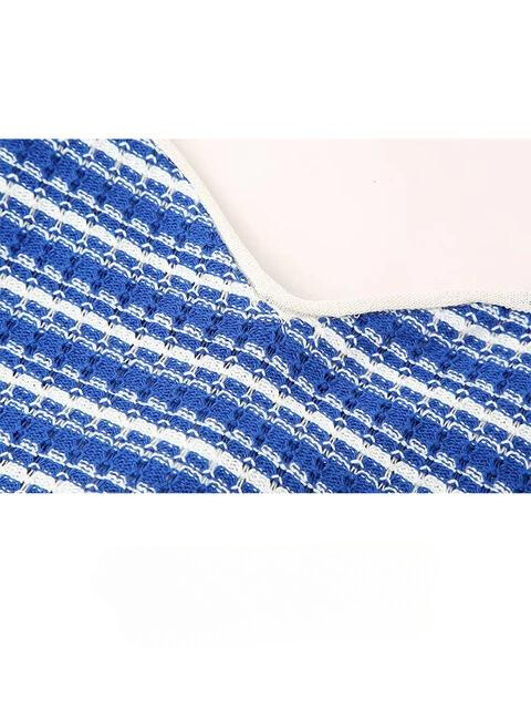 Henna | Gestricktes gestreiftes Top und kurze Hose