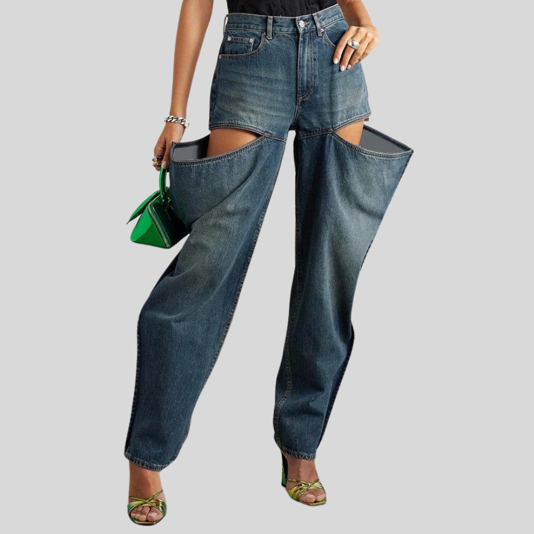 Nightfall | Einzigartige High-Waist-Jeans mit Cut-Outs für Damen