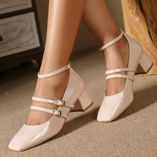 Finn | Klobige Mid Heels Perfekte Retro-All-Match-Schuhe