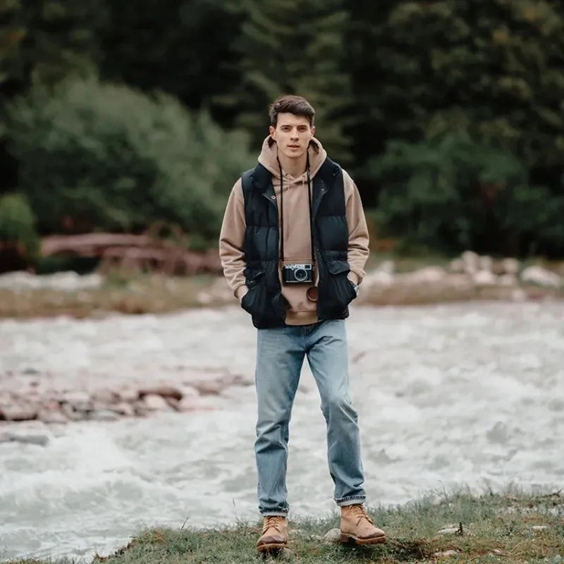 Jick | Funktionelle schwarze Steppweste für Herren