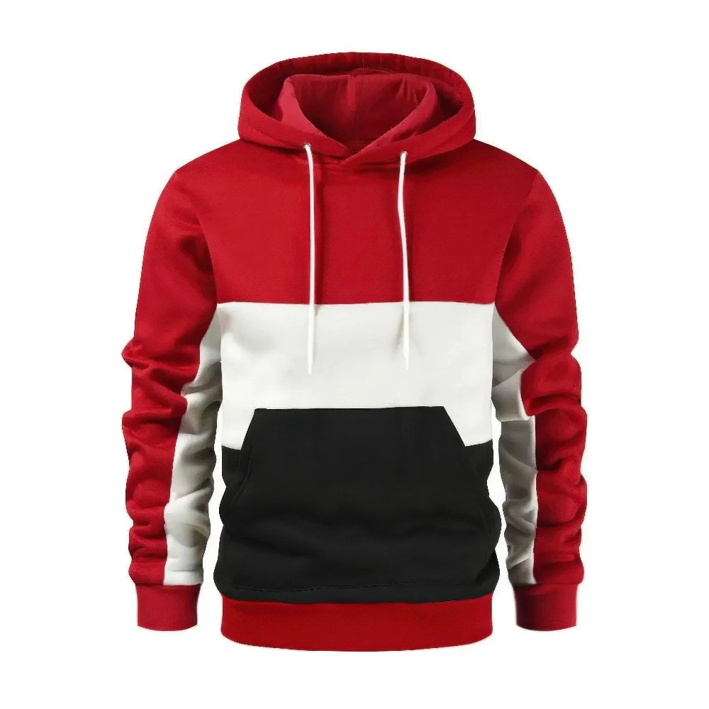 Teri | Herren Freizeit Fleece Patchwork Hoodie