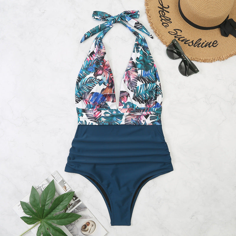 Nicole | Einteiliger Halter Passender Bauch Bikini Frauen