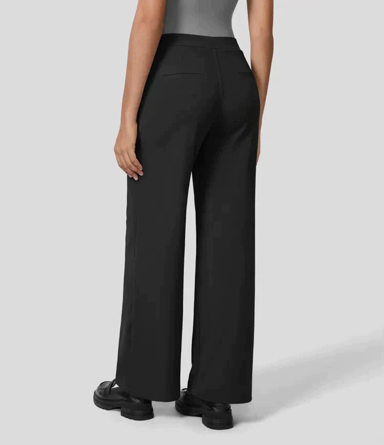 Sauzy | Hochtaillierte Stretch-Hose mit geradem Bein