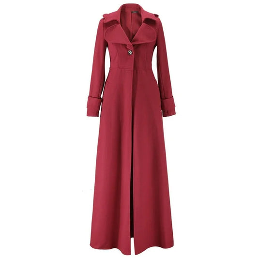 Damen Wintermantel | Langer Trenchcoat | Elegant & Wärmend | Winddicht